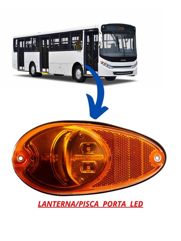 Lanterna Seta Lateral Ônibus Apache Vip Neobus Tander Led 24 Vts